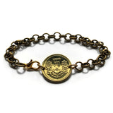 1950 Japan Nippon Nihon 1 Yen coin bracelet orange blossom flower botanical florist Tokyo Yokohama Osaka Nagoya Sapporo Fukuoka Kobe Kawasaki Kyoto Saitama Hiroshima Sendai Chiba Kitakyushu Sakai Niigata Hamamatsu Kumamoto Okinawa Nagasaki b000030