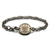 2015 Poland Polska 10 Groszy coin rolo link steel bracelet jewelry white Polish eagle Warsaw Krakow Wroclaw Lodz Poznan Gdansk Szczecin Bydgoszcz Lublin Poles Polans Polonia Białystok Katowice Gdynia Czestochowa Radom Lechitic Zakopane b000134