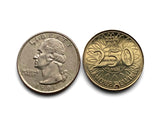1996 Lebanon Liban 250 Livres coin pendant Lebanese cedar tree Beirut Tripoli Jounieh Zahlé Sidon Aley Tyre Byblos Beqaa Valley Levantine Arabic Baalbek Batroun Nabatieh Zgharta Bint Jbeil Bsharri Baakleen Raouché Levant Cedars of God Middle East n000507