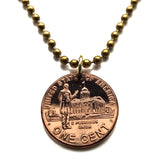 2009 United States of America 1 Penny coin president Abraham Lincoln capitol Honest Abe American Civil War Union the North Gettysburg Address Emancipation Proclamation Kentucky Indiana Elizabethtown Washington New York California Mount Rushmore n003833