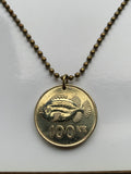 2004 Iceland Ísland 100 Kronur coin pendant Lumpfish lumpsucker Arctic fish fishing Baltic sea Reykjavik landvættir Grioungur Gammur Dreki Bergrisi Vik Skogar Grindavik Nordic Old Norse Kópavogur n001584