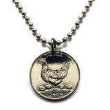 2005 Tonga 5 Seniti coin pendant hen & chickens coconut Friendly Islands Nukuʻalofa Tongatapu Neiafu Kolofoʻou Polynesia South Pacific Niuatoputapu Haʻapai Vavaʻu Tuʻi lupulu tauʻolunga Kailao Lapita Kolomotuʻa Austronesia Oceania fakanofo milolu n003777