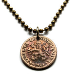 Czechoslovakia Czechia 10 Haleru coin pendant Charles Bridge Czech lion Prague Slovakia Bratislava Bohemia Moravia Malá Strana Malostranské Náměstí Orloj Staromák Wenceslas Square Nové Město Na příkopě Náměstí Republiky Pražský Hrad St. Vitus n000533