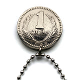 1985 El Salvador 1 Colon coin pendant necklace jewelry Cristobal Colon Christopher Columbus San Salvador Soyapango Santa Ana San Miguel Mejicanos Ahuachapán Ilopango Tonacatepeque Opico Zacatecoluca La Libertad Tecla n003784