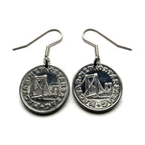 Hungary Magyar 50 Filler Hungarian coin earrings jewelry Elisabeth Bridge Erzsébet híd Budapest River Danube March 15 Döbrentei Square Gellért Hill Debrecen Szeged Székelys Rácz Rudas Baths Castle Hill Rózsadomb Óbuda Buda Pest Carpathian Palóc e000603