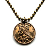 1962 Panama 1 Centavo Panamanian coin pendant necklace jewelry Urraca warrior Casco Viejo San Miguelito Las Cumbres La Chorrera Tocumen Pacora Arraiján David Vista Alegre Vasco Núñez de Balboa n000185