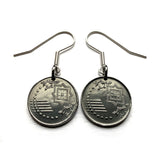 2013 Malaysia 5 Sen coin earrings Malay Destar siga fabric pattern sulur kacang pea tendrils hibiscus flower Kuala Lumpur Klang Valley Merdeka Square Bukit Bintang Istana Negara Petaling Jaya Bukit Nanas Damansara Mont Kiara Sri Hartamas Taman e000610