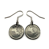 2013 Malaysia 5 Sen coin earrings Malay Destar siga fabric pattern sulur kacang pea tendrils hibiscus flower Kuala Lumpur Klang Valley Merdeka Square Bukit Bintang Istana Negara Petaling Jaya Bukit Nanas Damansara Mont Kiara Sri Hartamas Taman e000610