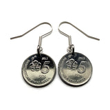 2013 Malaysia 5 Sen coin earrings Malay Destar siga fabric pattern sulur kacang pea tendrils hibiscus flower Kuala Lumpur Klang Valley Merdeka Square Bukit Bintang Istana Negara Petaling Jaya Bukit Nanas Damansara Mont Kiara Sri Hartamas Taman e000610