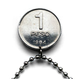 1984 Argentina 1 Peso coin pendant Palacio del Congreso Parliament Buenos Aires Balvanera Monserrat Corrientes Once Septiembre Miserere Abasto San Nicolás Plaza de Mayo San Telmo Puerto Madero Retiro Barracas Calle Defensa Mar del Plata Quilmes n003798