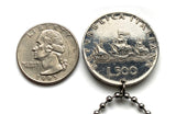 1958 Italy 500 Lire SILVER coin pendant Italian renaissance lady dress Medaglia di Cecilia Gonzaga Pisanello medal Antonio di Puccio Pisano International Gothic style Giotto Roma Milano Florence Venice Turin Bologna Verona Genoa Siena Perugia n003811