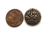 1869 India Princely State Gwalior 1 Paisa coin pendant trident spear Madhya Pradesh Scindia dynasty Hindu Maratha Sendrak Lashkar Ujjain Gird British City of Music Teli Ka Mandir Thatipur  Kila Gate Saasbahu Temple Jai Vilas Mahal Sun Temple n003805b