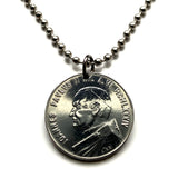 1984 Vatican City Rome Italy 10 Lire coin pendant Pope Saint John Paul II pontificate bishop Saint Peter's Basilica Holy See Roman Catholic church Jesus Christ papacy Apostolic Palace episcopal diocese Capitoline Hill Sistine Chapel Lateran Palace n003835