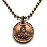 1996 Jamaica 1 Cent coin pendant crocodile alligator pineapples Kingston Portmore Spanish Town Montego Bay May Pen Mandeville Old Harbour Savanna-la-Mar Ocho Ríos Jamdung Patois dub ska Caribbean Marcus Garvey Rastafari Bob Marley Reggae n003867
