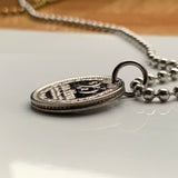 1963 Ceylon Sri Lanka 25 Cent coin pendant necklace golden lion kastane sword Blue Lotus Sinha flag Sinhalese Colombo Kaduwela Maharagama Kesbewa Dehiwala Lavinia Moratuwa Negombo Kotte Kalmunai Kandy Galle Buddhism Sigiriya Lion Rock fortress n002066