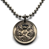 Australia 5 Cents coin pendant cute Echidna spiny anteater hedgehog Australian Sydney Perth Canberra Melbourne Queensland Victoria New South Wales Alice Springs Hobart Palmerston land down under Tasmanian Brisbane Adelaide Darwin n000135
