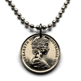 Australia 5 Cents coin pendant cute Echidna spiny anteater hedgehog Australian Sydney Perth Canberra Melbourne Queensland Victoria New South Wales Alice Springs Hobart Palmerston land down under Tasmanian Brisbane Adelaide Darwin n000135