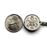 1912! Serbia Srbija 10 Para moneda pulsera de cadena trenzada de trigo de acero inoxidable Águila bicéfala serbia Belgrado Srbija Kosovo Yugoslavia Novi Sad Vojvodina Kragujevac Subotica Niš ciudad Zrenjanin Nišava Nemanjić dinastía Serbios b000125