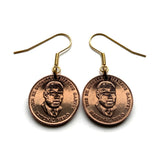Jamaica 25 Cents coin earrings crocodile alligator pineapples Kingston Portmore Montego Bay Port Royal Spanish Town Ocho Ríos Patwah May Pen West Indies Jamaican Patois caribbean Marcus Garvey e000655