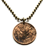 1927 Palestine 1 Mil coin pendant necklace jewelry Palestinian olive branch Hebron West Bank Nablus Gaza Strip olive wreath Rafah Deir al-Balah Al-Bireh Abu Dis Tubas Arabic Hebrew Israel World War 2 era n000995