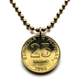1993 2004 Philippines 25 Sentimo coin pendant Eskudo Filipino  Bangko Sentral Ng Pilipinas Pinoy Manila Quezon Davao Caloocan Taguig Cebu Zamboanga Antipolo Pasig Cagayan de Oro Luzon Visayas Panay Mindanao Cavite Bulacan Tagalog Bisaya Hiligaynon n003723
