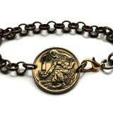 1970 Czechoslovakia 1 Koruna coin bracelet socialist Czech lion gardening Slovakia Prague Charles Bridge Bratislava Brno Moravia Bohemia Ostrava Plzen Liberec Olomouc Ceske Budejovice Hradec Kralove Cesky Krumlov Kutna Hora Czech Silesia Pardubice b000144