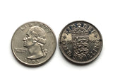 1954 England United Kingdom 1 Shilling coin bracelet English crown 3 lions Queen Elizabeth London Birmingham Liverpool Leeds Sheffield Manchester Bristol Leicester Tudor Nottingham Newcastle Westminster York Oxford Cambridge Sunderland Kent Sussex b000145