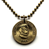 1990 Philippines Pilipinas 25 Sentimo coin pendant necklace jewelry Filipino Swallowtail Butterfly butterflies moths Manila Bohol Cebu Coron Mindanao Luzon Batangas Bulacan Iloilo pinoy n000780