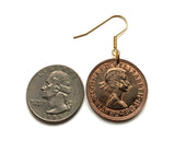 Australia 1/2 Penny coin earrings Aussie Australian kangaroo wallaby roos wallaroos joey Sydney Canberra Melbourne Perth Brisbane Adelaide Darwin Queensland Victoria Hobart New South Wales Tasmania Southern Cross Oceania land down under e000641