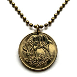 Ethiopia 10 Santeem coin pendant African lion of Judah Israelite tribe Rasta Solomonic dynasty Jewish Kebra Nagast Tigrinya Afar n000789