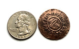 1922 Nepal 2 Paisa coin pendant Nepali Kukri Khukuri knife sword Gurkha blade trident Himalayas Mount Everest Kathmandu Biswakarma Kami Assam Sikkim Darjeeling Khas Arya Chhetri Bahun Rana Pokhara Bharatpur Lalitpur Biratnagar Devanagari Brahmi n001681