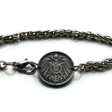 1921 Deutschland Deutschland 5 Pfennig Münzarmband 1. Weltkrieg Deutscher Adler Berlin Hamburg München Köln Frankfurt Stuttgart Düsseldorf Dortmund Bayern Leipzig Bremen Dresden Hannover Nürnberg Rothenburg Heidelberg Hessen Essen Bonn Brandenburg b000060