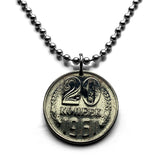 1961 Soviet Union USSR CCCP Communist Russia 20 Kopecks coin pendant Moscow Saint Petersburg Bolsheviks Red Army October Revolution Karl Marx Friedrich Engels Vladimir Lenin Stalin proletariat socialist Kazan Sochi Yekaterinburg hammer sickle n001364