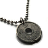 1944 Japan Nippon Nihon 10 Sen coin pendant World War 2 era Japanese chrysanthemum paulownia flower Tokyo Osaka Kobe Okinawa Kawasaki Yokohama Sapporo Nagoya Nagasaki Hiroshima Shibuya Kyoto Niigata Sendai Saitama Fukuoka Chiba Gunma mount Fuji n003120