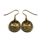 USSR CCCP Soviet Union communist Russia 2 Kopeks coin earrings hammer & sickle Socialist Moscow Moskva Saint Petersburg Novosibirsk Yekaterinburg Kazan Sochi 1917 October Revolution Bolsheviks Karl Marx Lenin Stalin Leon Trotsky proletariat e000239