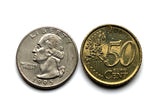 2011 Estonia Eesti 50 Euro Cent coin pendant Estonian map Tallinn Tartu Finnic Uralic Viljandi Toompea Hill Jaaniõhtu Ida-Viru Harju n003853