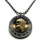 1993 Italy 500 Lire Italian coin pendant necklace jewelry Roman god Mercury Monogram BI Bank of Italy Rome Florence Milan Venice Bologna Napoli Torino Genoa Palermo Bergamo Modena Siena Bari Catania Messina Padua Trieste Taranto Parma Salerno n001531