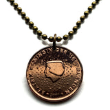 2001 Netherlands Nederland 5 Euro Cent coin pendant Dutch Queen Beatrix Amsterdam Utrecht Holland Rotterdam The Hague Leiden Eindhoven Tilburg Groningen Leiden Haarlem Ajax Gouda Almere Delft n003844