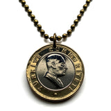 2005 Turkey Türkiye 50 Yeni Kuruş coin pendant Mustafa Kemal Atatürk crescent moon star Istanbul Ankara Mardin Antalya Canakkale Troy Trabzon n003890