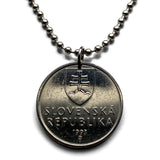1993 Slovakia 5 Korun coin pendant horseman Biatec Celtic coin Boli Devín Slovenska West Slavic Slavs Czechoslovakia Great Moravia n001647