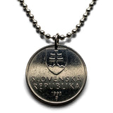 1993 Slovakia 5 Korun coin pendant horseman Biatec Celtic coin Boli Devín Slovenska West Slavic Slavs Czechoslovakia Great Moravia n001647