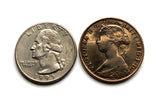 1881 Kanada 1 Cent Münze Anhänger Halskette Schmuck kanadische Königin Victoria Ahornblätter Toronto Ottawa Montreal Quebec Ontario Vancouver Calgary British Columbia Alberta Nova Scotia New Brunswick Manitoba n001053