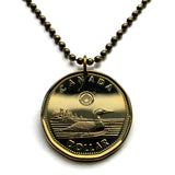 2018 Canada 1 Dollar coin pendant necklace jewelry Canadian loon duck goose Toronto Montreal Vancouver Ottawa Gatineau Calgary Edmonton Quebec Winnipeg Hamilton Ontario Alberta British Columbia Manitoba Victoria n002134