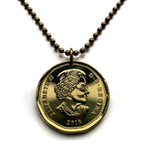2018 Canada 1 Dollar coin pendant necklace jewelry Canadian loon duck goose Toronto Montreal Vancouver Ottawa Gatineau Calgary Edmonton Quebec Winnipeg Hamilton Ontario Alberta British Columbia Manitoba Victoria n002134