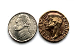 1940 Italy 10 Centesimi coin pendant World War 2 era Savoy shield Rome Florence Milan Venice Napoli Verona Torino Assisi Capri Siena Ferrara Ancona Palermo Cagliari Perugia Bergamo Parma Ragusa Salerno Pisa Matera Sorrento Trento Capri Bari n000547