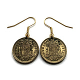 1966 Spain España 1 Peseta coin earrings jewelry escudo Español Madrid Barcelona Murcia Asturias Cataluña España Las Palmas Vigo Gijón Ibiza Oviedo e000104