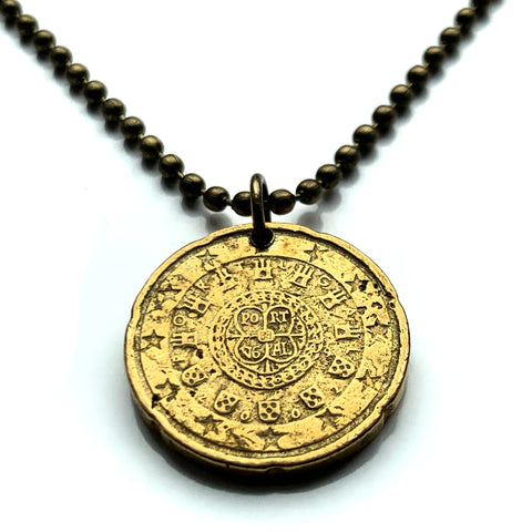 2002 Portugal 20 Euro Cent coin pendant Portuguese king Afonso Henriques royal seal selo real 1142 O Conquistador Fundador 5 Quinas 7 castles Quincunx cross Reconquista Lisbon Porto Guimarães Sintra Braga Coimbra Évora Faro Belém Mirandese Pena n002708