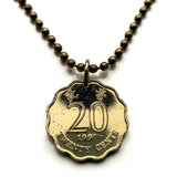 1998 Reino Unido británico Hong Kong China 50 Cents moneda colgante Bauhinia orquídea flor floral Sham Shui Po Yau Tsim Mong Kwai Tsing Tai Po Sha Tin n000043