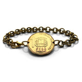 2020 Dominican Republic 1 Peso coin rolo link bracelet jewelry Santo Domingo Puerto Plata La Vega San Cristobal Punta Cana La Romana Boca Chica Zona Colonial Cibao Pico Duarte Cap Cana Saona Bani Moca b000165