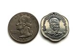 1966 Myanmar Burma 25 Pyas coin pendant necklace Major General Aung San Burmese jewelry Bamar Yangon Naypyidaw Mandalay Bago Hpa-An Taunggyi Monywa Myitkyina Mawlamyine Magway Kayin Sagaing Kachin n003883